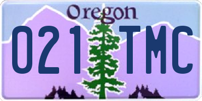 OR license plate 021TMC