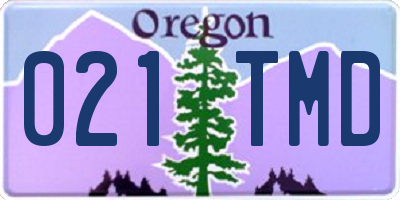 OR license plate 021TMD