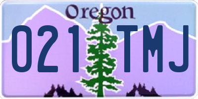 OR license plate 021TMJ