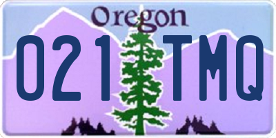 OR license plate 021TMQ