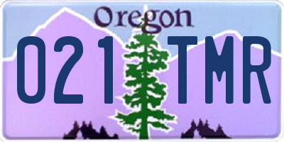 OR license plate 021TMR