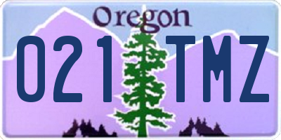 OR license plate 021TMZ