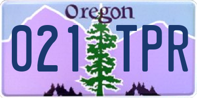 OR license plate 021TPR