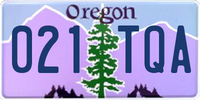 OR license plate 021TQA