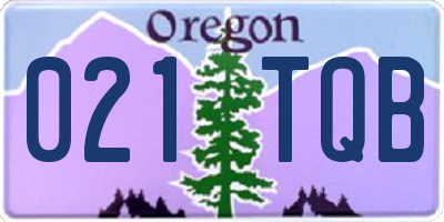OR license plate 021TQB