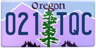 OR license plate 021TQC