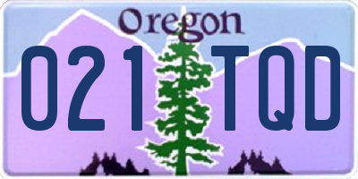 OR license plate 021TQD