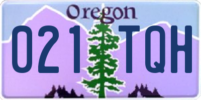 OR license plate 021TQH