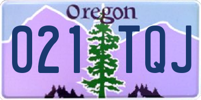 OR license plate 021TQJ