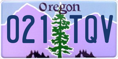 OR license plate 021TQV