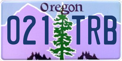 OR license plate 021TRB