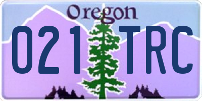 OR license plate 021TRC