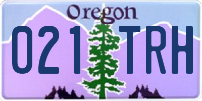 OR license plate 021TRH