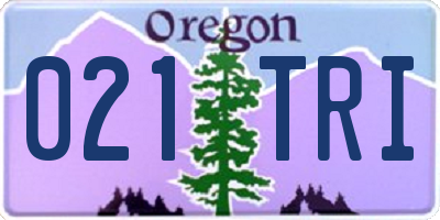 OR license plate 021TRI