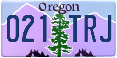 OR license plate 021TRJ