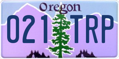 OR license plate 021TRP