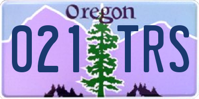 OR license plate 021TRS