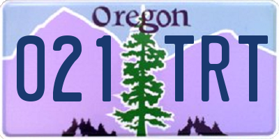 OR license plate 021TRT