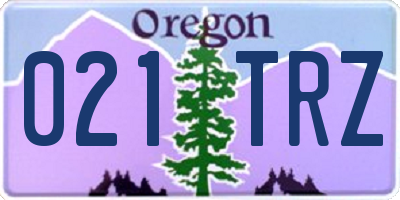OR license plate 021TRZ