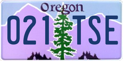 OR license plate 021TSE