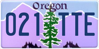 OR license plate 021TTE