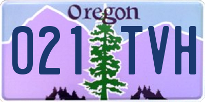 OR license plate 021TVH