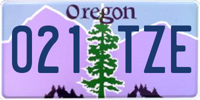 OR license plate 021TZE