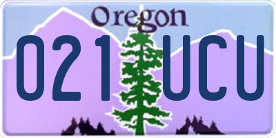 OR license plate 021UCU