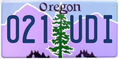 OR license plate 021UDI