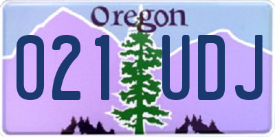 OR license plate 021UDJ
