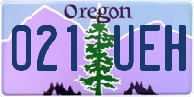 OR license plate 021UEH