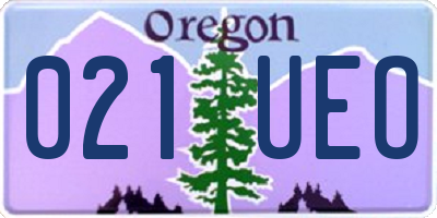 OR license plate 021UEO
