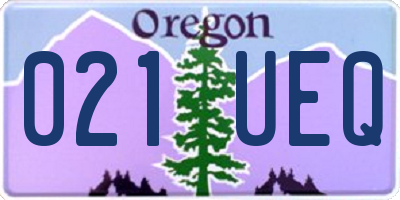 OR license plate 021UEQ