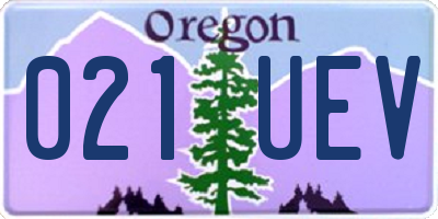 OR license plate 021UEV