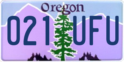 OR license plate 021UFU