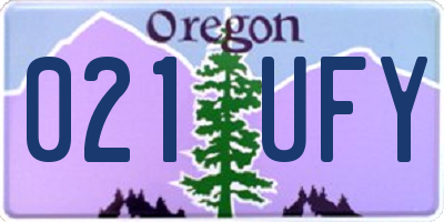 OR license plate 021UFY