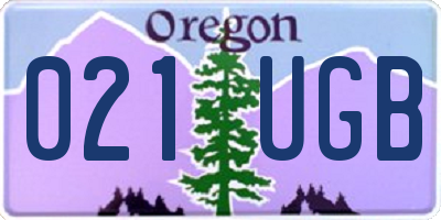 OR license plate 021UGB