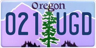 OR license plate 021UGD