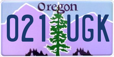 OR license plate 021UGK