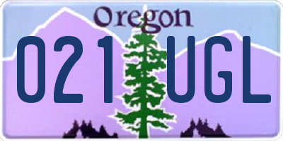 OR license plate 021UGL