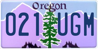 OR license plate 021UGM