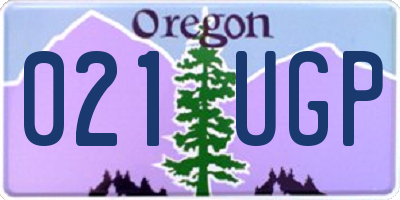 OR license plate 021UGP