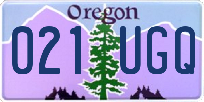 OR license plate 021UGQ