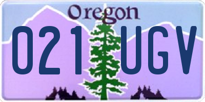 OR license plate 021UGV