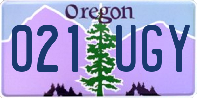 OR license plate 021UGY