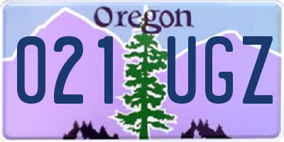 OR license plate 021UGZ