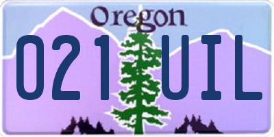OR license plate 021UIL