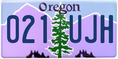 OR license plate 021UJH