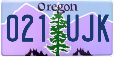 OR license plate 021UJK