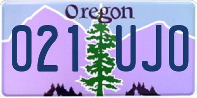 OR license plate 021UJO